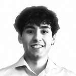 Bust of Alejandro Pérez Pujante in grayscale with a white background.
